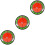 3Pièces Accessoires Golf Marqueurs ABS Colorés Robustes 5