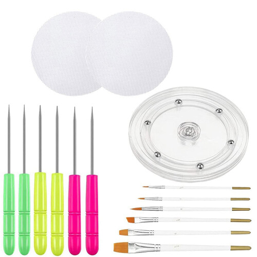 Cookie Decorating Kit,Round Cookie Turntable Decorating,Cookie Fondant Brush Icing Tool Cookie Turntable Decorating