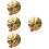 4Pièces Instruments Chinois Gong Cuivre Décor Ambiance 9