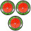 3Pièces Accessoires Golf Marqueurs ABS Colorés Robustes 4