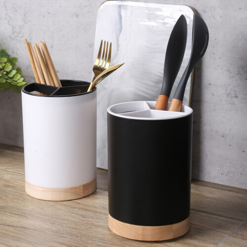 Spoon Fork Knief Chopstick Drain Box Tableware Storage Holder Three Compartments Cutlery Shelf Kitchen Utensil Caddy B 1