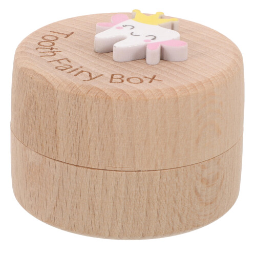 4Pièces Range Dents Bois Boîte Souvenir Variées 1