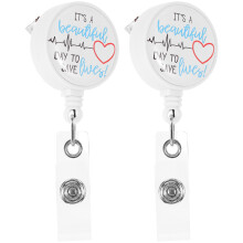 10Pièces Porte-Badge Rétractable ABS Clip Buffet Pratique