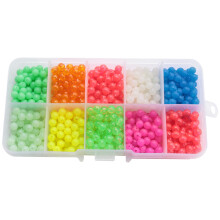 1000Pcs/Set Hard Fishing Beads 5mm Floats Plastic Glow Beads Night Fishing Accessories Set