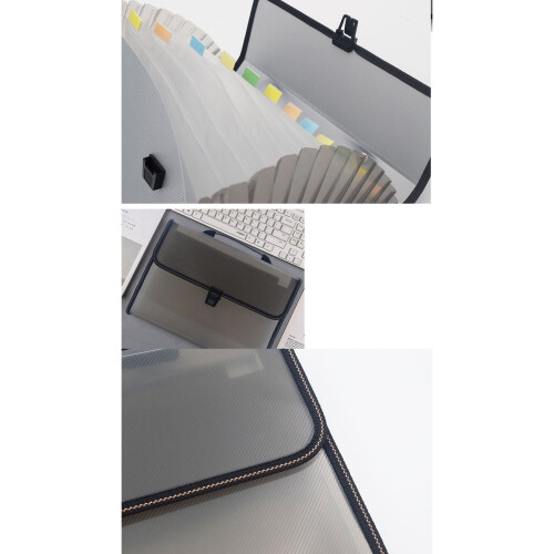 Portable Expanding File Folder 13 Pocket A4 Accordion File Document Organizer Test Paper Folder for Paper and Document 2