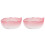 2Pcs Pink Glass Bowls Smooth Surface Decorative Dessert Bowls 9