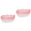 2Pcs Pink Glass Bowls Smooth Surface Decorative Dessert Bowls 7