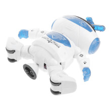 2Pcs White Robot Toy for Kids with Flashing Lights and