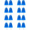 16Pcs Blue Plastic Diving Board Adjustable Planer for Fishing Trolling 10