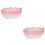 2Pcs Pink Glass Bowls Smooth Surface Decorative Dessert Bowls 5