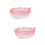 2Pcs Pink Glass Bowls Smooth Surface Decorative Dessert Bowls 4