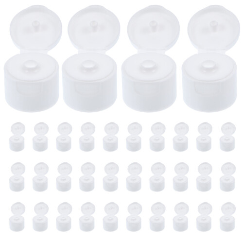 250Pcs White Screw Pull Bottle Caps Leakproof Plastic Replacement 1