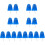 16Pcs Blue Plastic Diving Board Adjustable Planer for Fishing Trolling 3