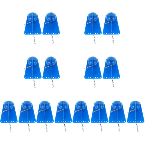 16Pcs Blue Plastic Diving Board Adjustable Planer for Fishing Trolling 2