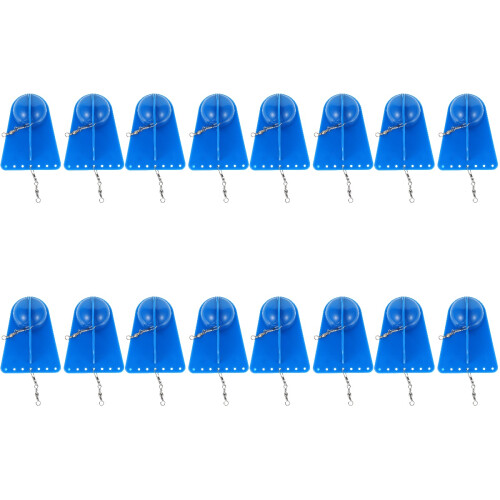 16Pcs Blue Plastic Diving Board Adjustable Planer for Fishing Trolling 1