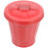 2Pcs Red Desktop Garbage Bins Iron Mini Trash Cans with Lid for Home 8