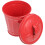 2Pcs Red Desktop Garbage Bins Iron Mini Trash Cans with Lid for Home 9
