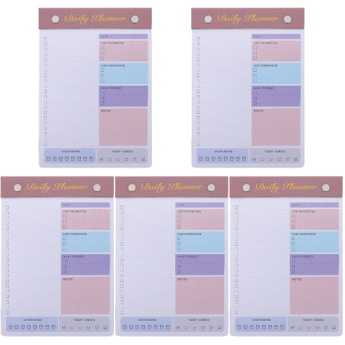 5Pcs Multi Color Tear-Off Memo Notepad Daily Planner Paper Pads 2
