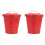 2Pcs Red Desktop Garbage Bins Iron Mini Trash Cans with Lid for Home 2