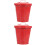 2Pcs Red Desktop Garbage Bins Iron Mini Trash Cans with Lid for Home 5