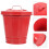 2Pcs Red Desktop Garbage Bins Iron Mini Trash Cans with Lid for Home 10