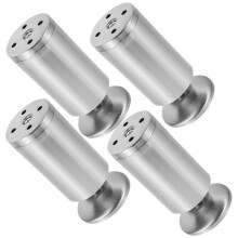8Pcs Adjustable Stainless Steel Legs Silver for Home Sofa and Cabinet