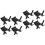 8Pcs Black Rubber Motor Mounts Replacement Generator Anti Vibration 9