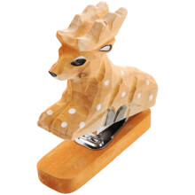 5Pcs Portable White Animal Staplers Wood Metal Office Desk Accessories