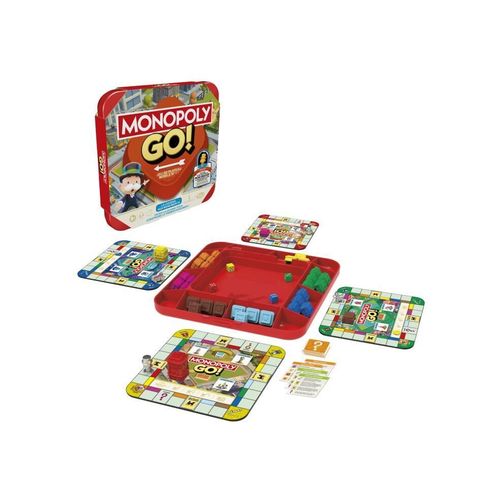 Monopoly Go!, Board Game, Family Board Game, Duration 15 Min, Inspired By The Mobile Game, For Ages 8 And Up