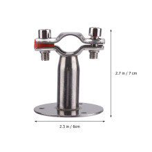 8Pcs Rustproof Stainless Steel Pipe Clamp Bracket Silver for Beer
