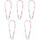 5Pcs Durable Acrylic Handbag Chain Strap Multi Color DIY Bag Accessory 5