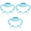 9Pcs Universal Silicone Baby Bottle Handles Sky-Blue Comfortable Grip 5