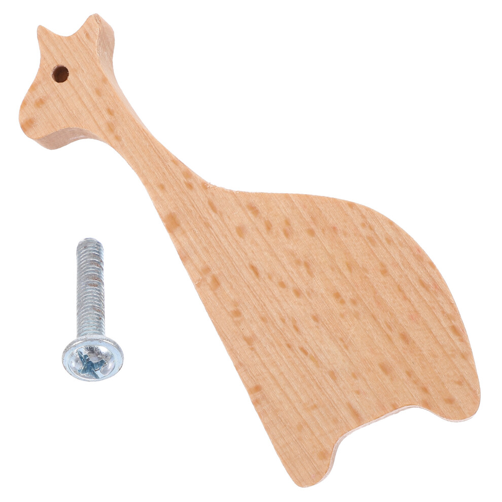 4Pcs Wood Animal Shape Drawer Handles Khaki Cabinet Pull Knobs 3011827862082