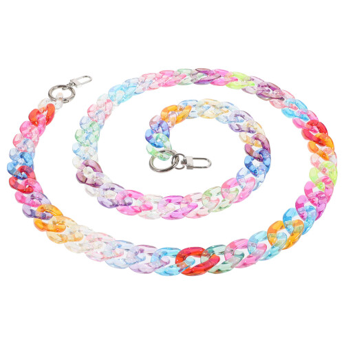 5Pcs Durable Acrylic Handbag Chain Strap Multi Color DIY Bag Accessory 1