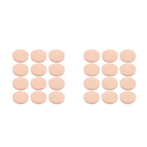 24Pcs Soft Light Yellow Powder Sponge Puff for Women's Makeup Use 2