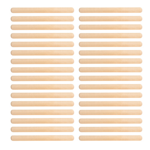 64Pcs Wooden Rhythm Sticks for Beginners Khaki Percussion Instruments 1