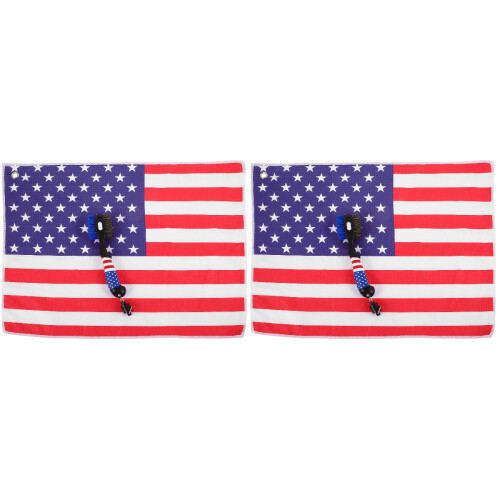 2Sets Flexible Golf Club Brush with Reusable Cotton Towel 2