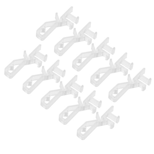 100Pcs Clear Reusable Valance Clips Plastic Blind Clamps for Home Use 1