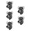 5Pcs Grey Koala Plush Snap Bracelets Cute Car Interior Hanging Decor 4