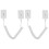 10Pcs White Retractable Remote Control Security Cable Leash 1