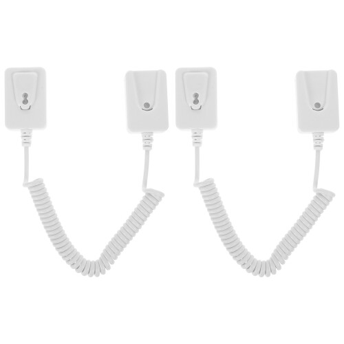 10Pcs White Retractable Remote Control Security Cable Leash