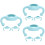9Pcs Universal Silicone Baby Bottle Handles Sky-Blue Comfortable Grip 8