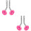 2Sets Stable Pink LED Light Up Training Wheels for Children Bikes 9