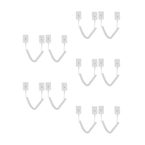 10Pcs White Retractable Remote Control Security Cable Leash 1