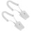 10Pcs White Retractable Remote Control Security Cable Leash 10