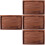 4Pcs Walnut Bathroom Counter Tray Rectangular Vanity Storage Organizer 8