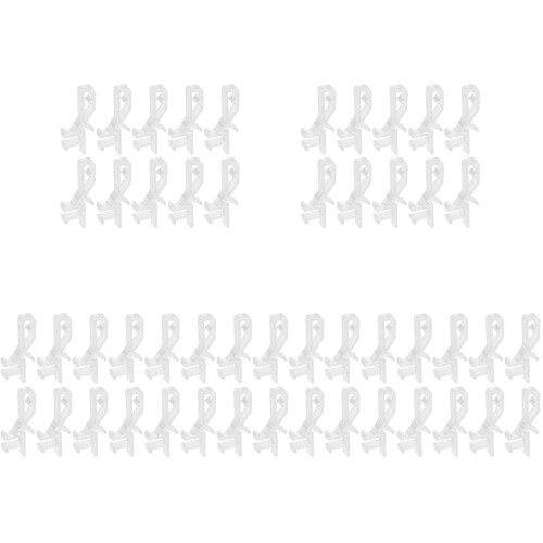 100Pcs Clear Reusable Valance Clips Plastic Blind Clamps for Home Use 2