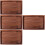 4Pcs Walnut Bathroom Counter Tray Rectangular Vanity Storage Organizer 9