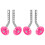 2Sets Stable Pink LED Light Up Training Wheels for Children Bikes 5