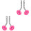 2Sets Stable Pink LED Light Up Training Wheels for Children Bikes 6